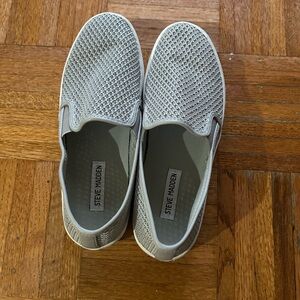 Steve Madden Light Gray Mesh Slip-On Loafers